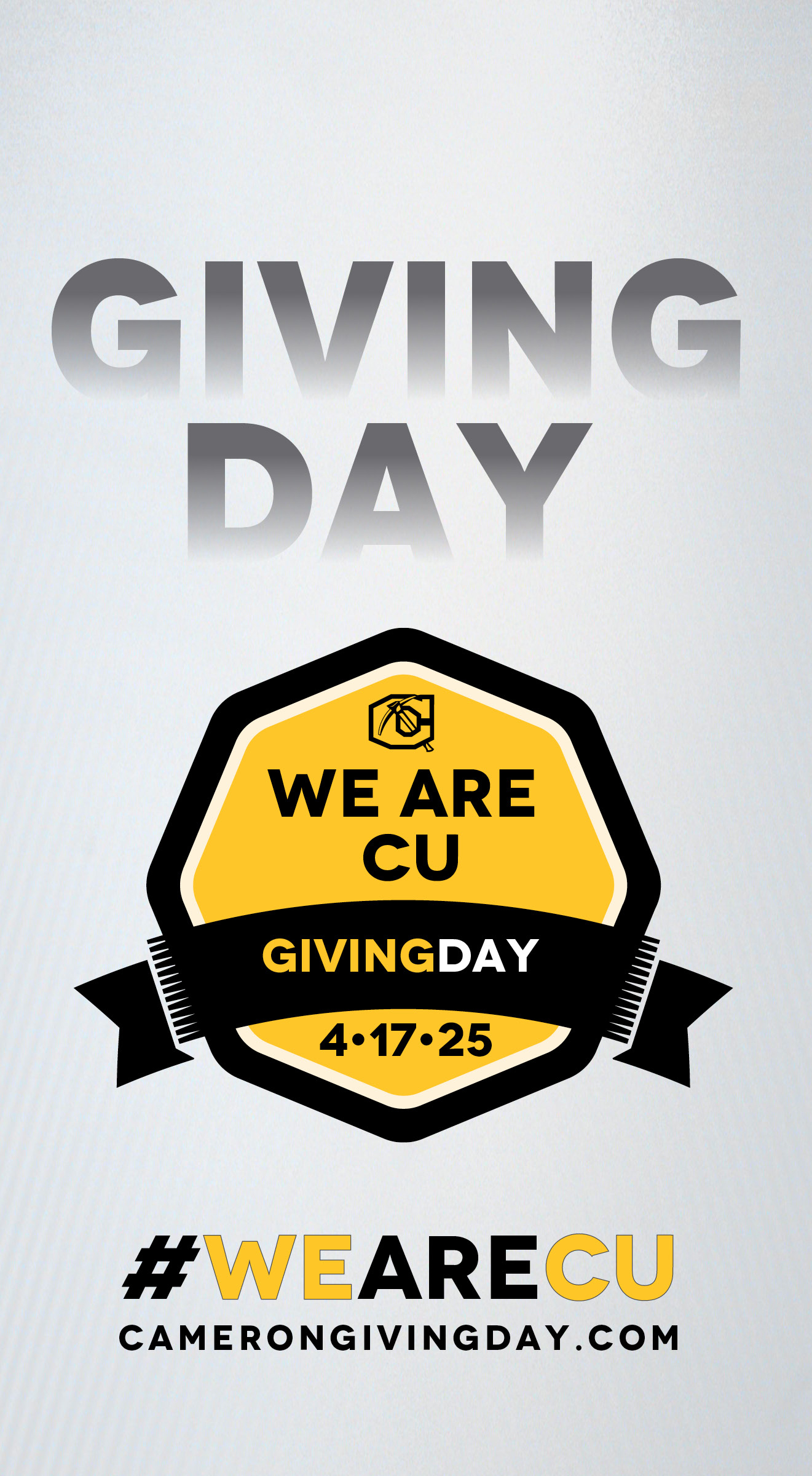 Giving Day WE ARe CU
4-17-25
#WEARECU
Camerongivingday.com