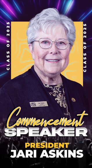 Class of 2025
Commencement Speaker
President Jari Askins